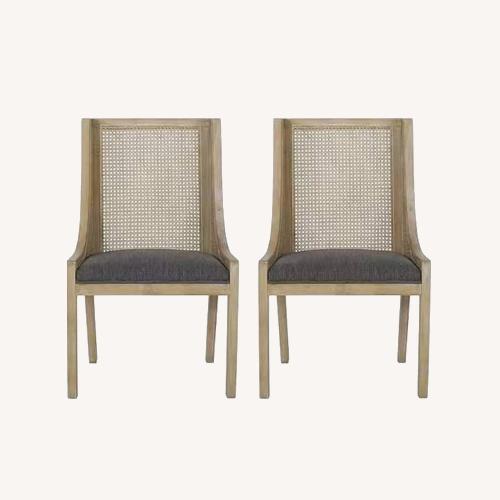 Used Cane-Back Upholstered Dining Chairs for sale on AptDeco