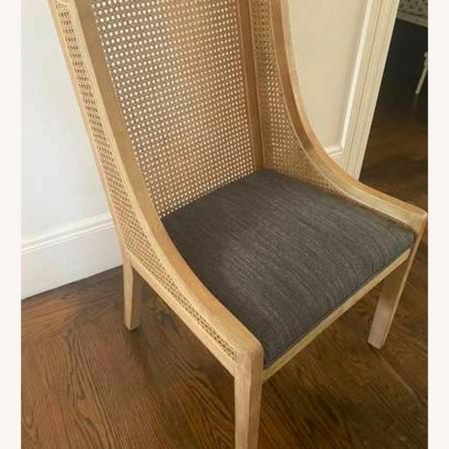 Cane-Back Upholstered Dining Chairs - image-2