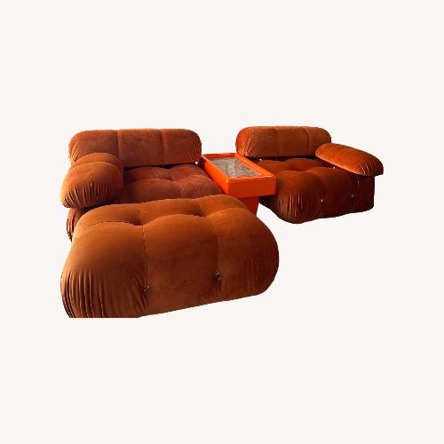 Used Malini Modular Orange Couch  for sale on AptDeco