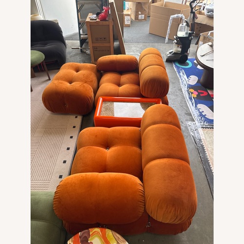 Used Malini Modular Orange Couch  for sale on AptDeco