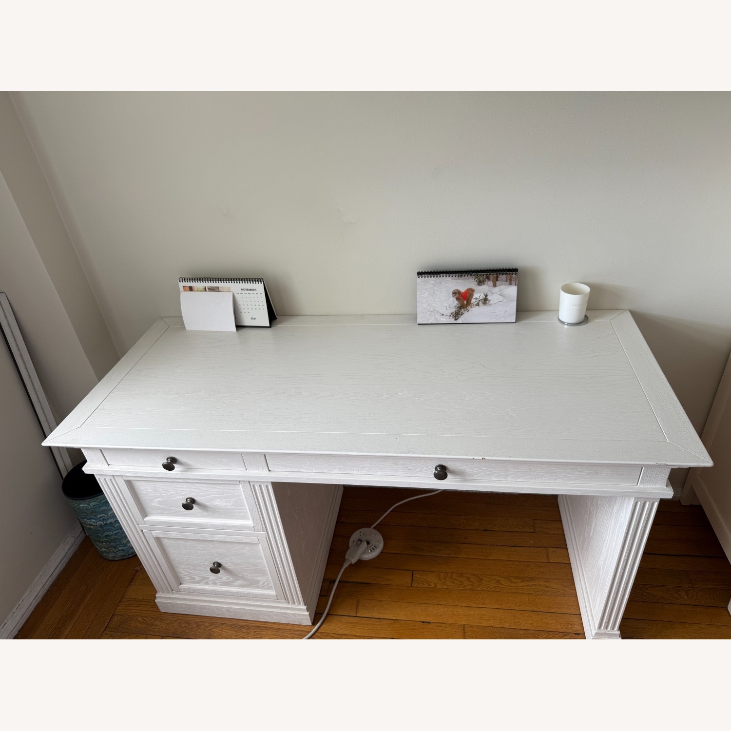 Pottery Barn Livingston Desk with Drawers - image-3