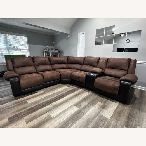 Used Ashley Furniture Nantahala Dark Brown 2 Piece Sectional for sale on AptDeco