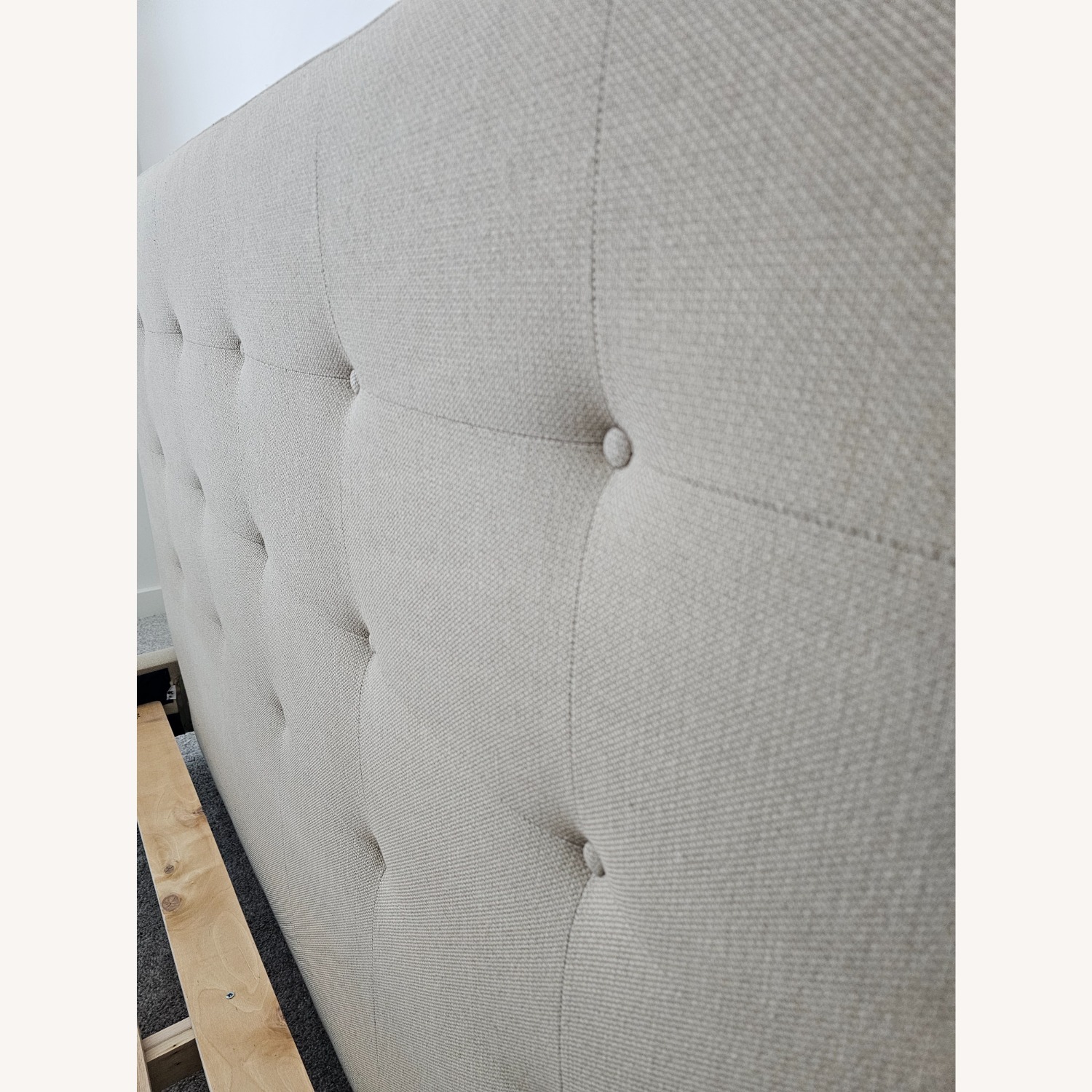 Crate & Barrel Tate Natural Fabric Queen Bed - image-9