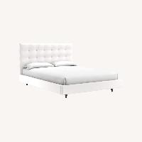 Crate & Barrel Tate Natural Fabric Queen Bed