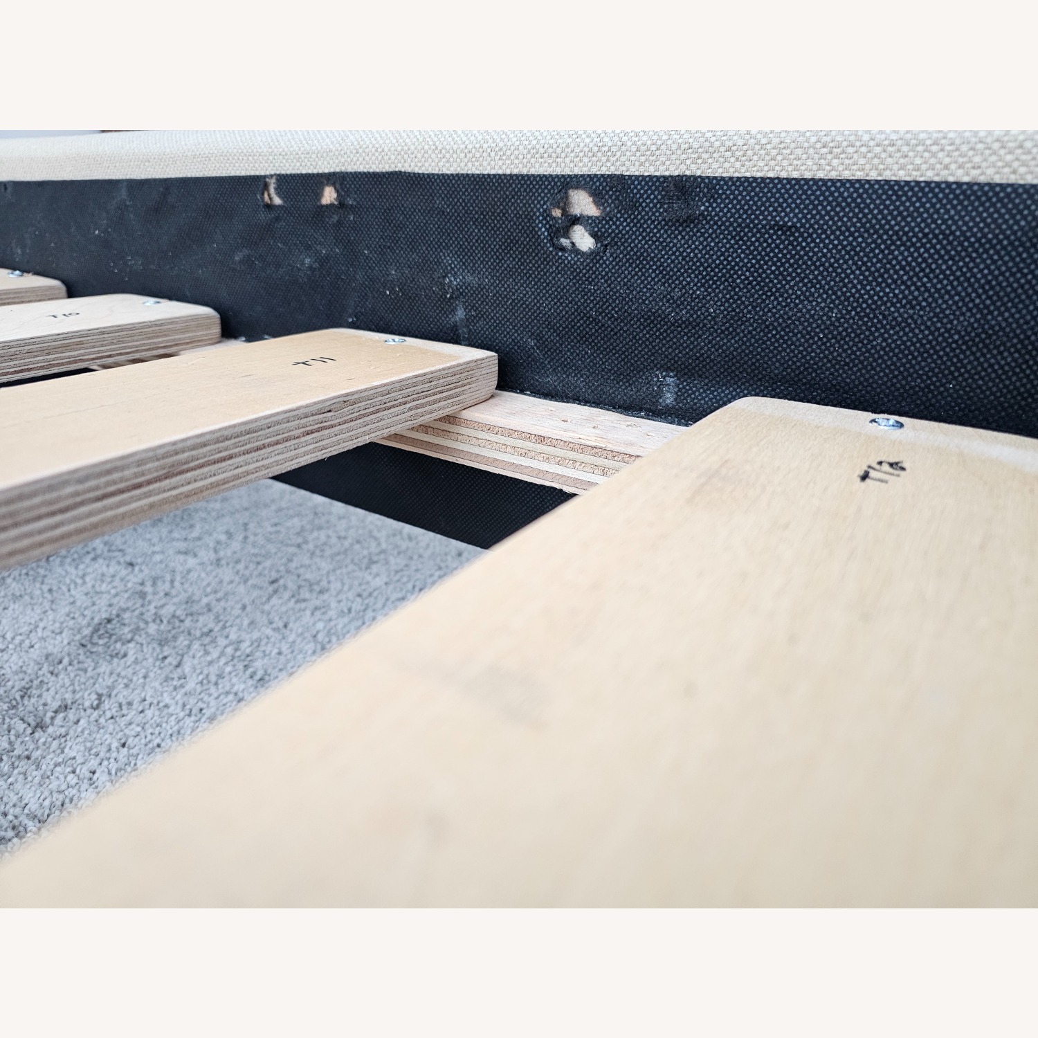 Crate & Barrel Tate Natural Fabric Queen Bed - image-4