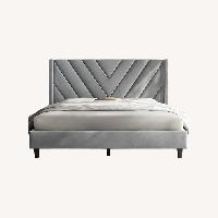 Light Gray Twin Bed