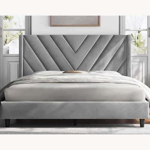 Used Light Gray Twin Bed for sale on AptDeco