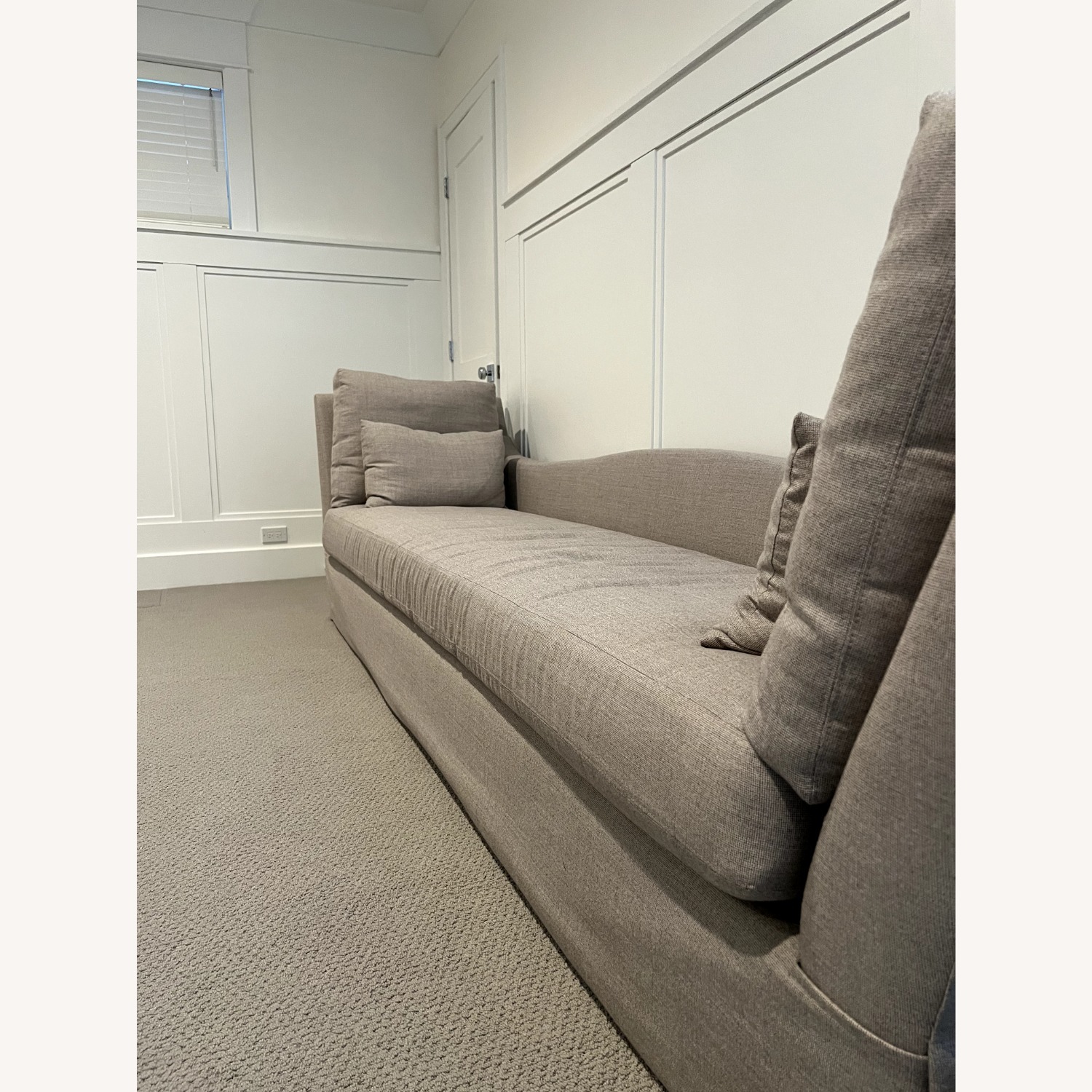 Custom Natural Linen Chaise Lounge - image-4