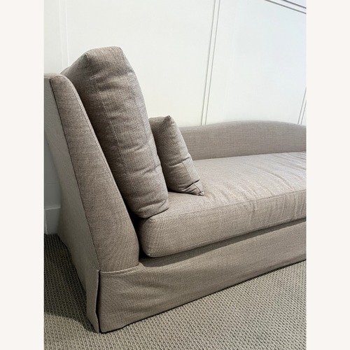 Used Custom Natural Linen Chaise Lounge for sale on AptDeco