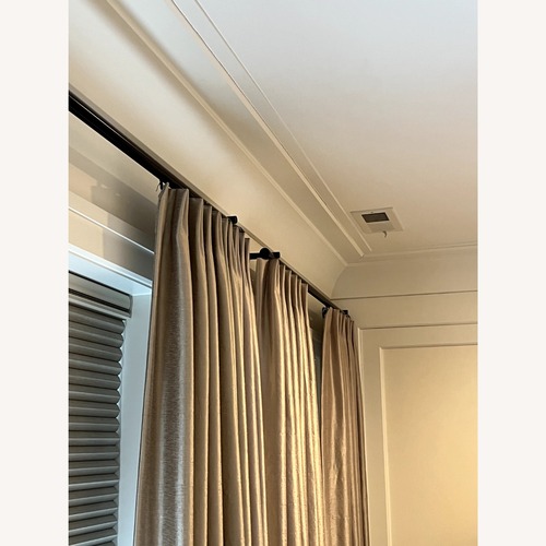 Used James Hare Soho Silk Drapes and Rods for sale on AptDeco