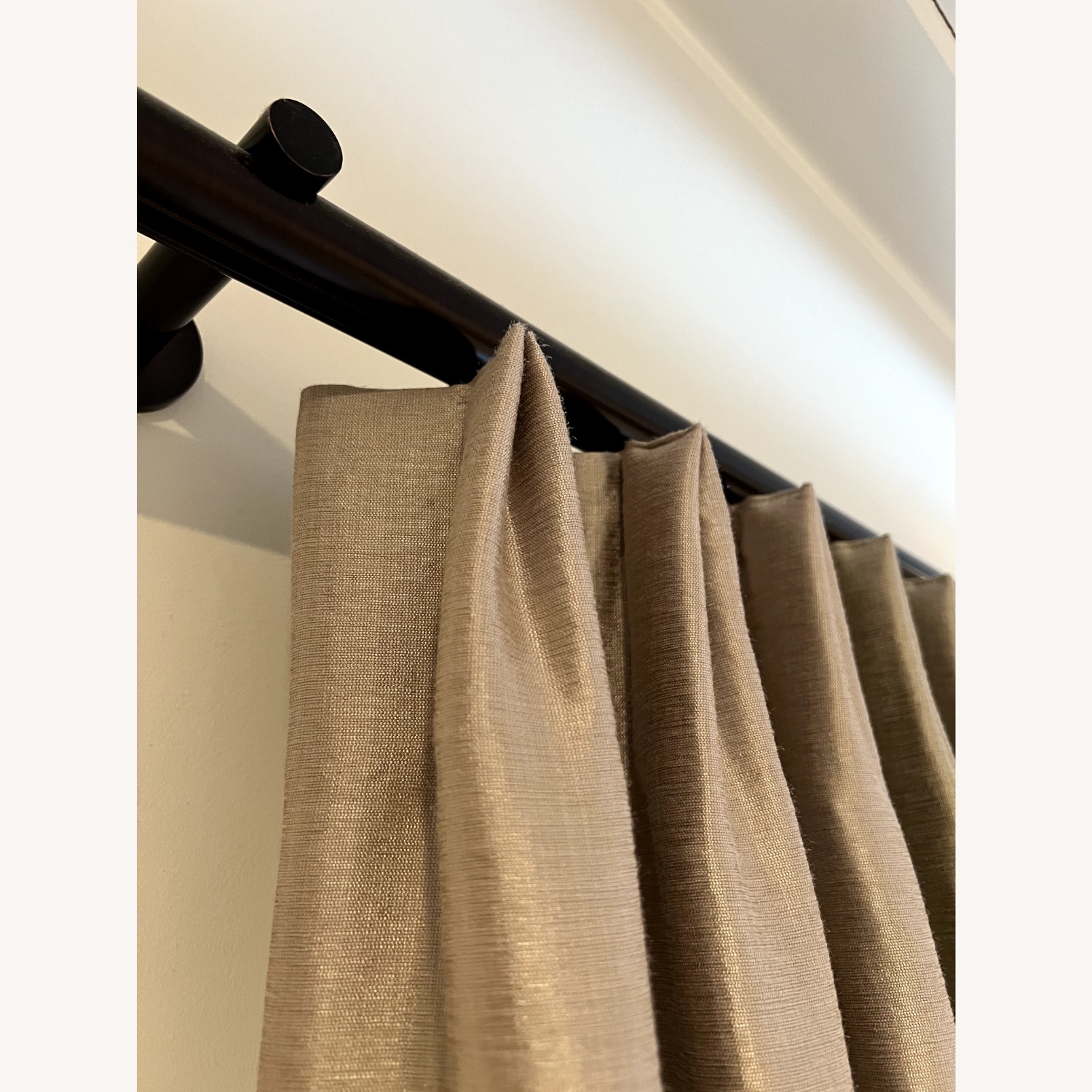 James Hare Soho Silk Drapes and Rods - image-4