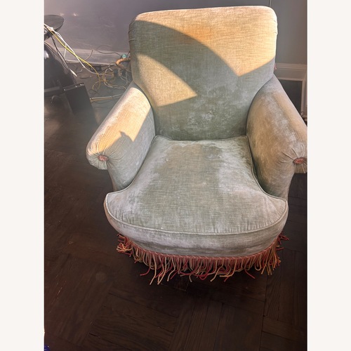 Used Green Velvet Armchair for sale on AptDeco