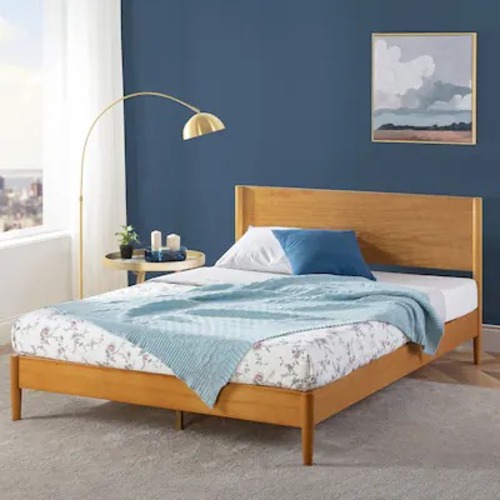 Used ZINUS Mid Century Wood Platform Bed Frame - Full for sale on AptDeco