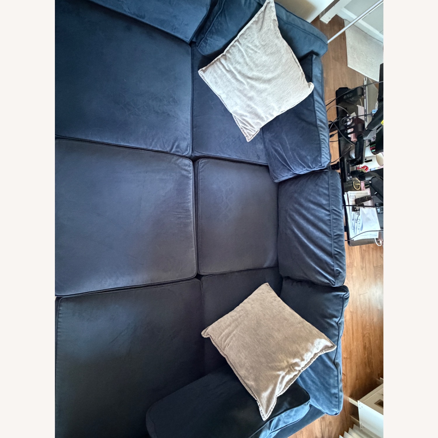 Wayfair Blue Velvet 3+ Piece Sectional - image-3