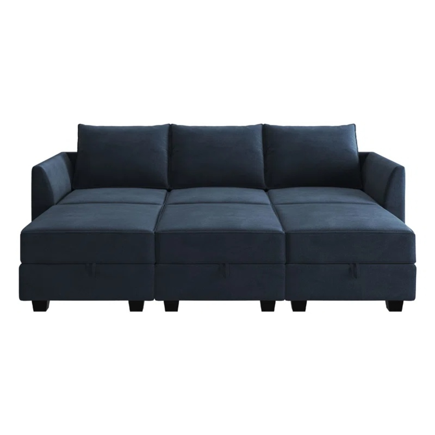 Wayfair Blue Velvet 3+ Piece Sectional - image-0