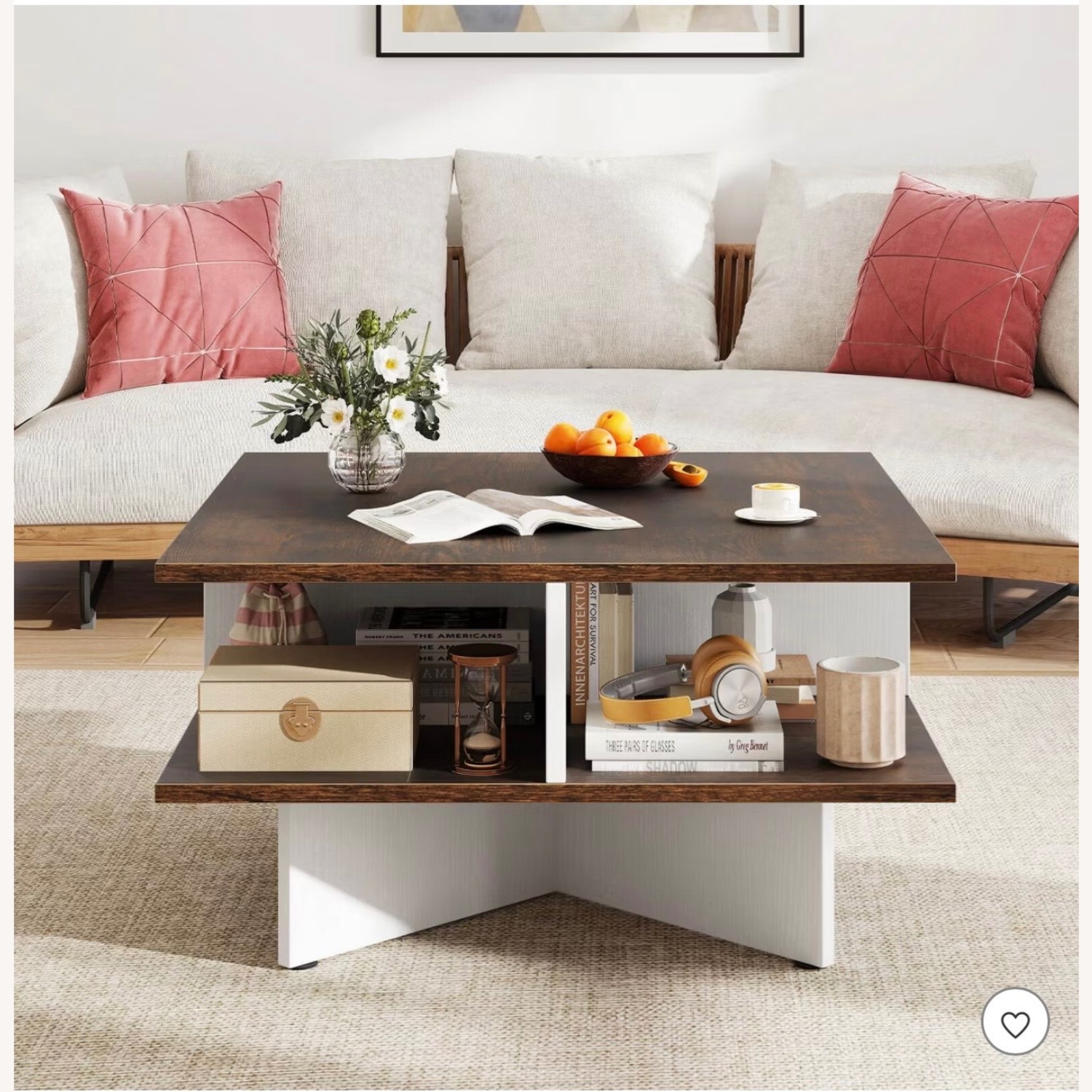Target Costway Dark Brown Coffee Table - image-1