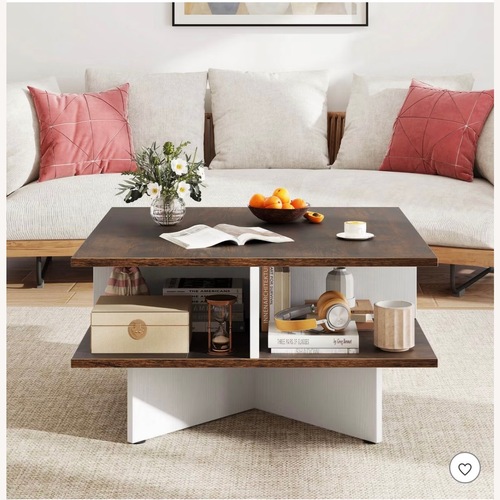 Used Target Costway Dark Brown Coffee Table for sale on AptDeco
