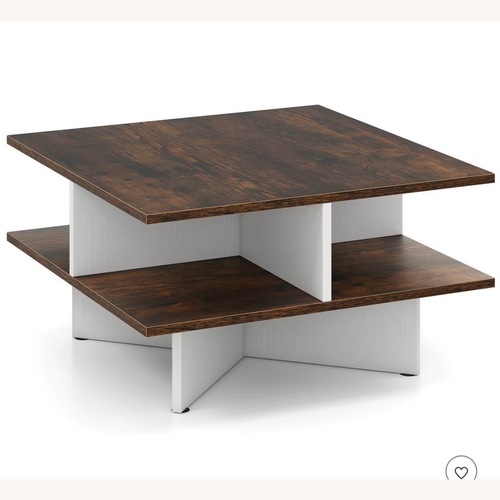 Used Target Costway Dark Brown Coffee Table for sale on AptDeco