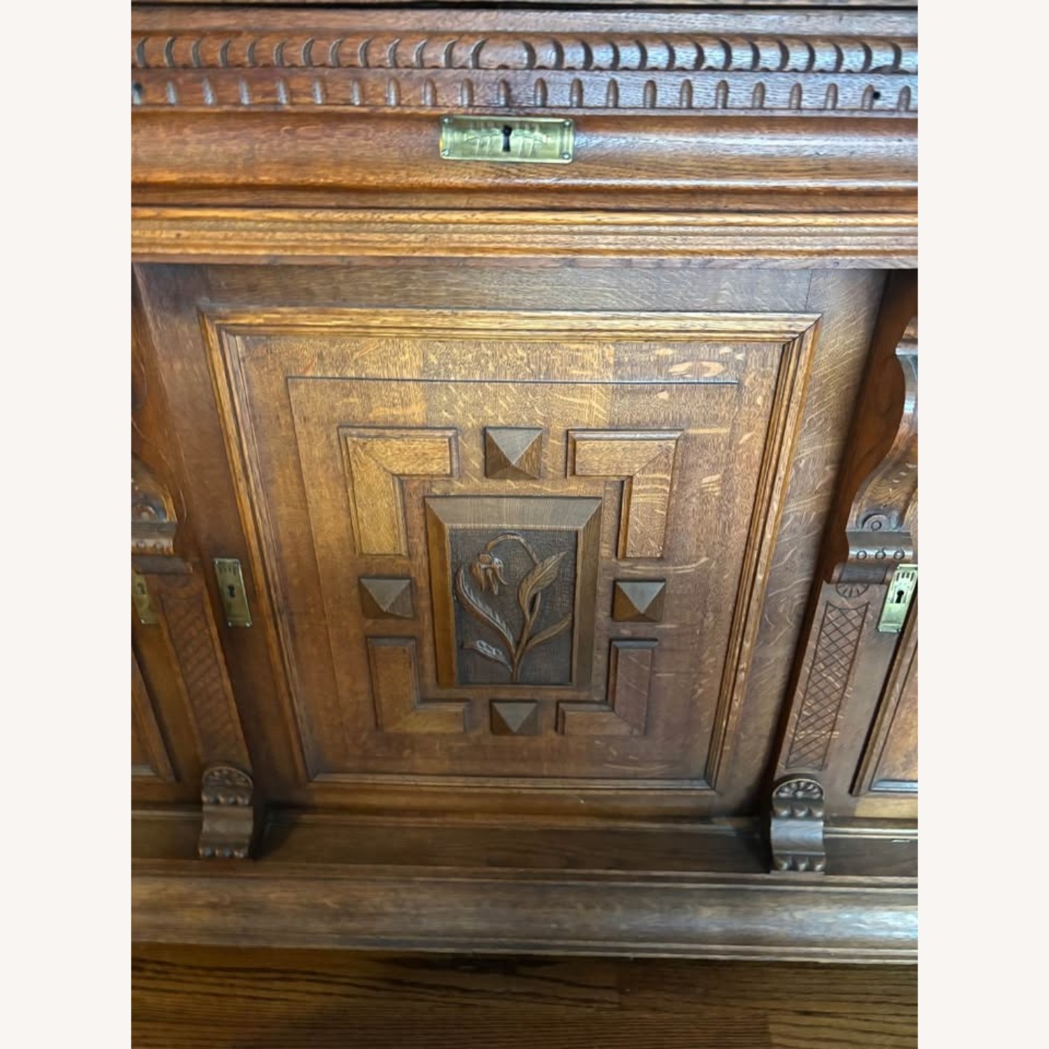 Dark Brown Wood Sideboard - image-6
