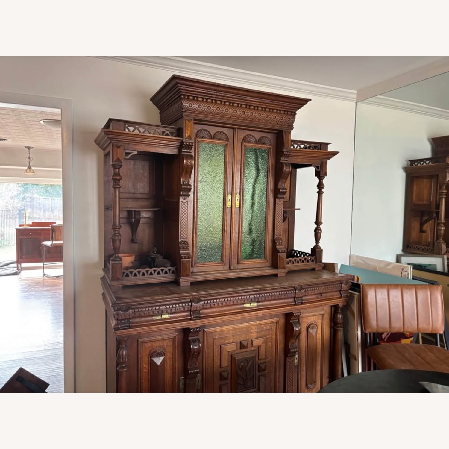 Dark Brown Wood Sideboard - image-2