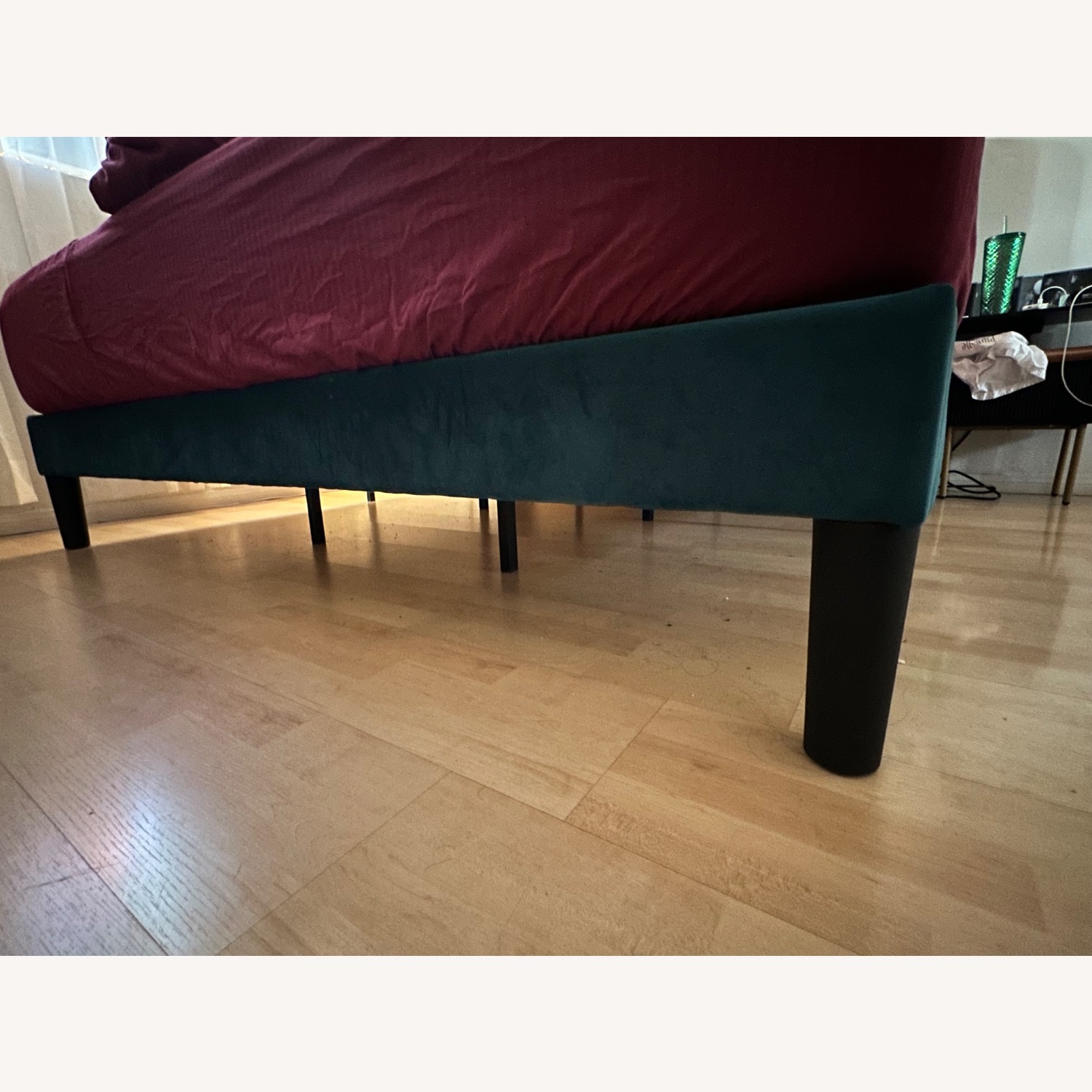 Green Wood King Bed - image-3