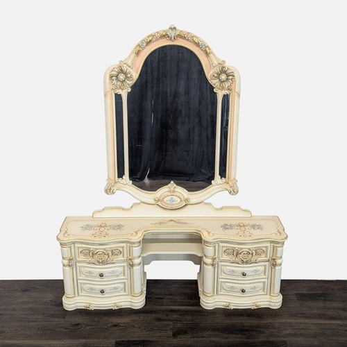 Used Elegant Vintage Provincial Rococo Style Vanity  for sale on AptDeco