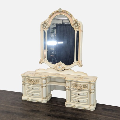 Used Elegant Vintage Provincial Rococo Style Vanity  for sale on AptDeco