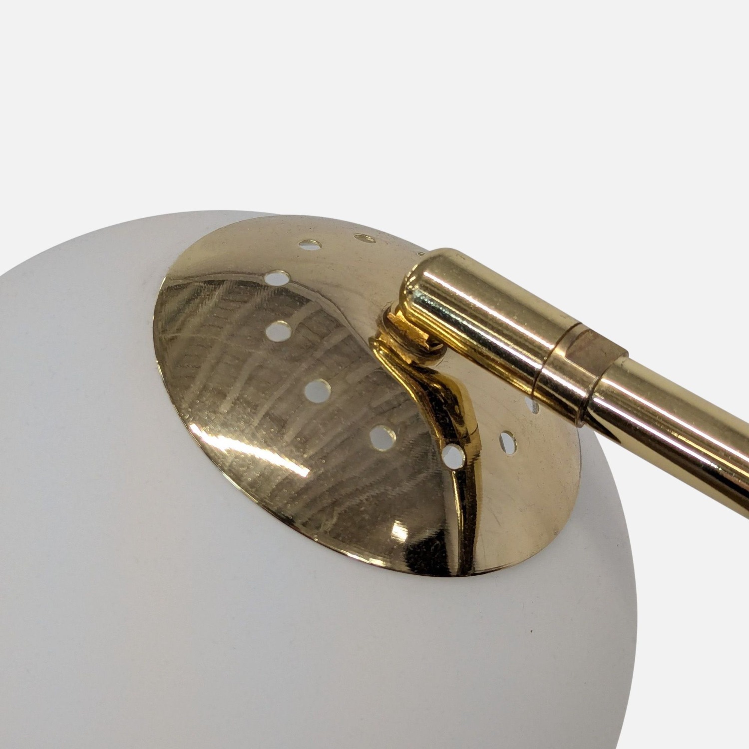 Modern Adjustable Brass Floor Lamp with Globe - image-8