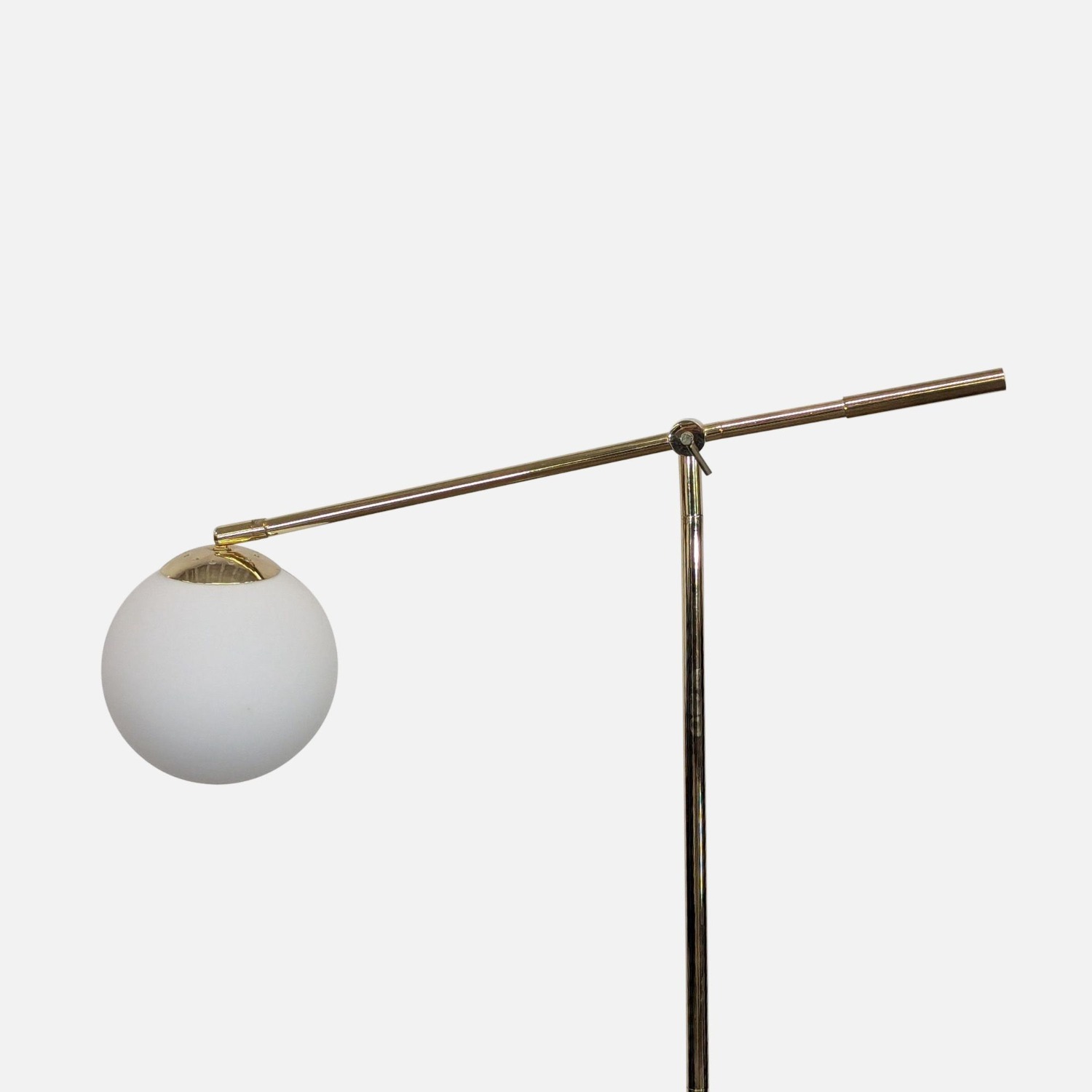 Modern Adjustable Brass Floor Lamp with Globe - image-6