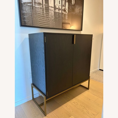 Used Article Bar Cabinet on Metal Base for sale on AptDeco
