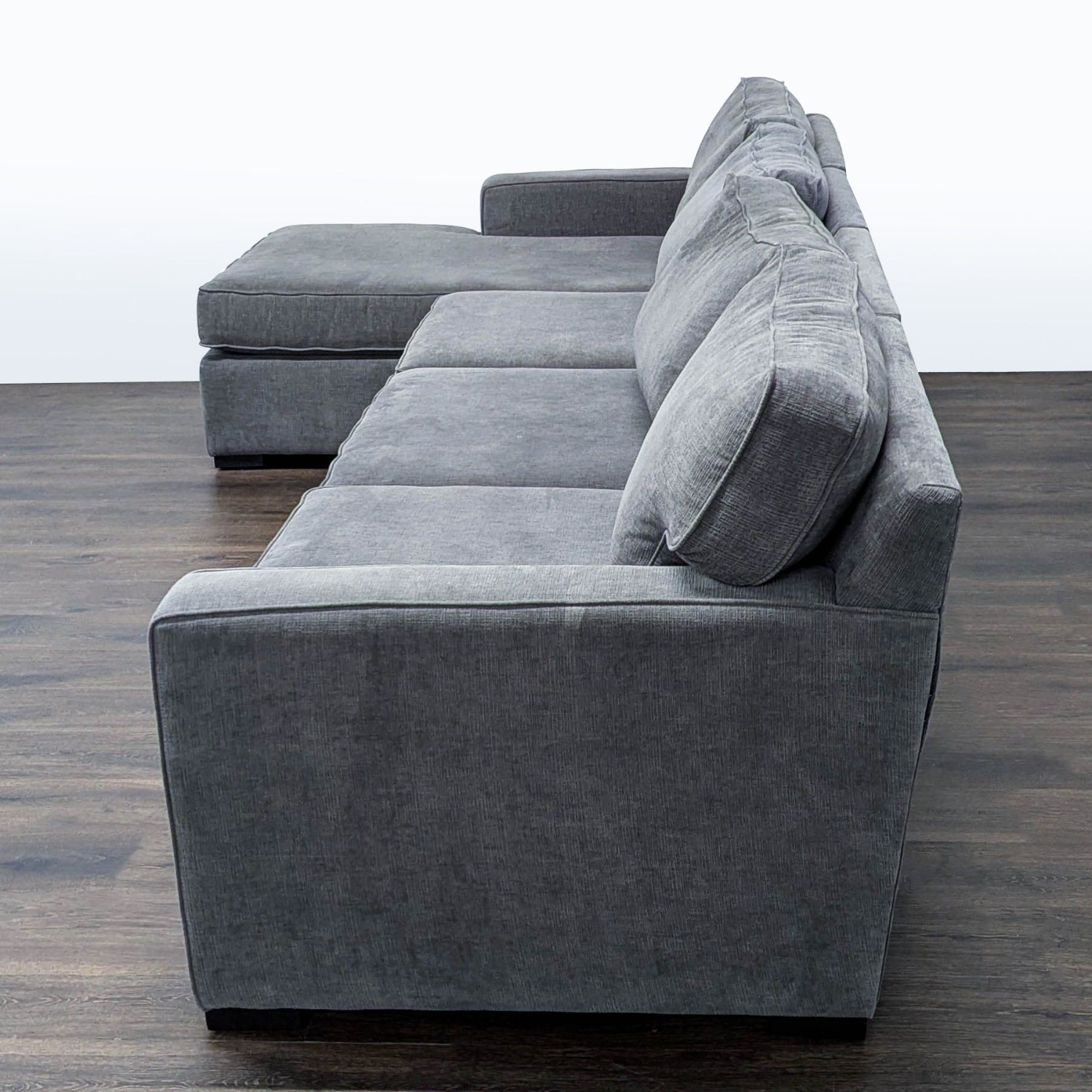 Jonathan Louis Gray Fabric Sectional Sofa  - image-6