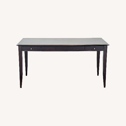 Used Baronet Dark Wood Desk with Two Drawers for sale on AptDeco