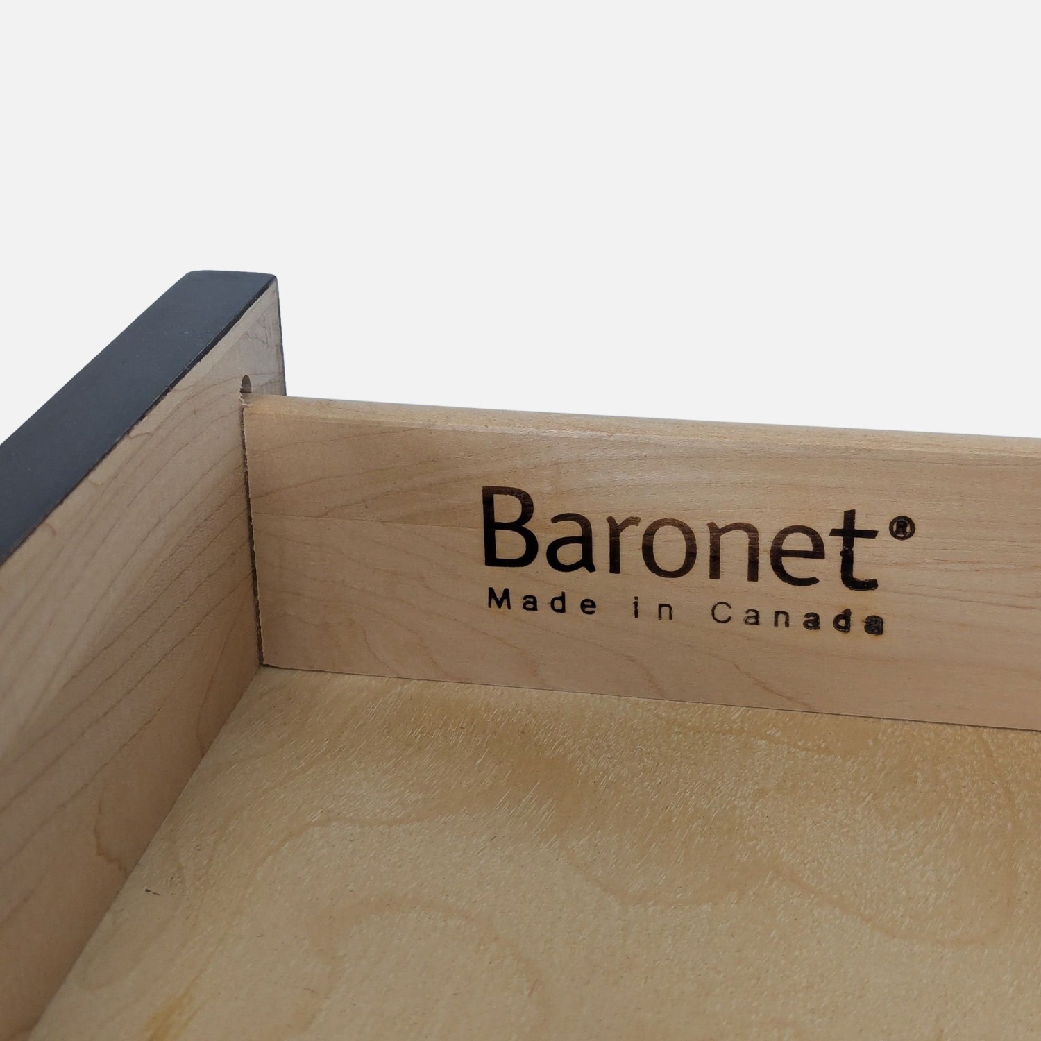 Baronet Dark Wood Desk with Two Drawers - image-9