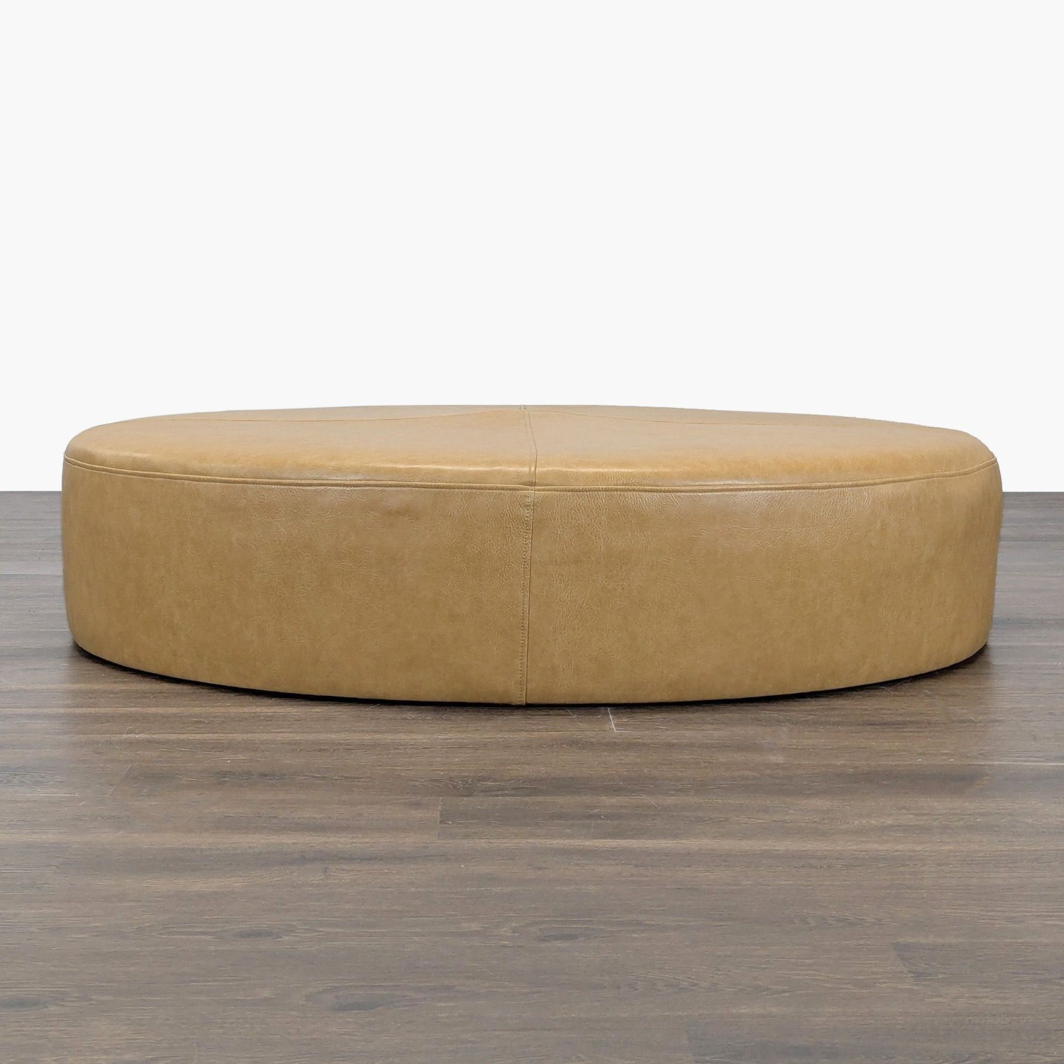 Large Leather Ottoman - image-3