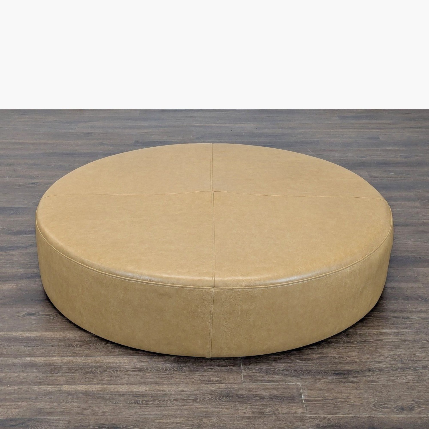 Large Leather Ottoman - image-2
