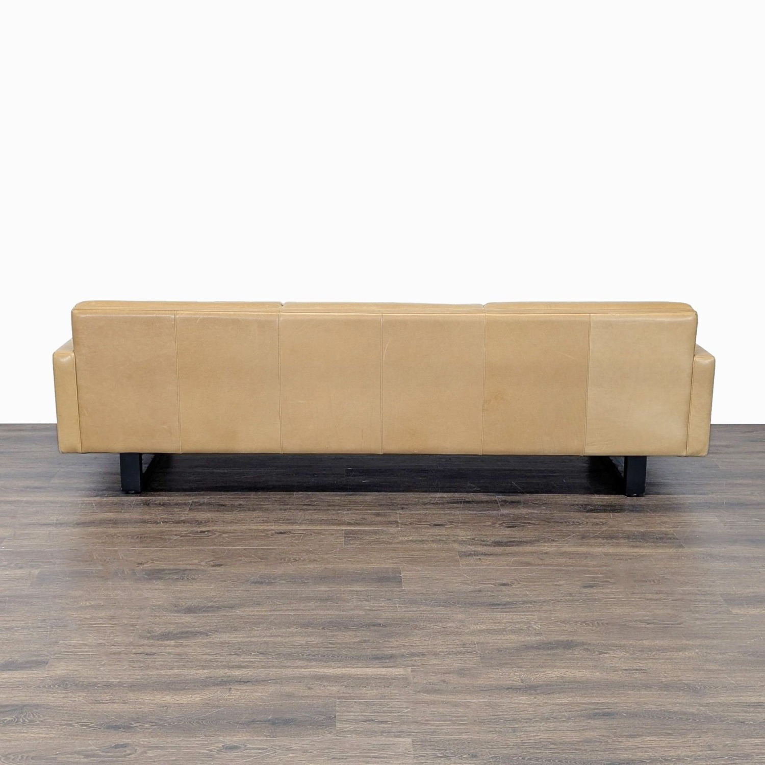 Room & Board Wells 3-Seat Tan Leather Sofa  - image-4