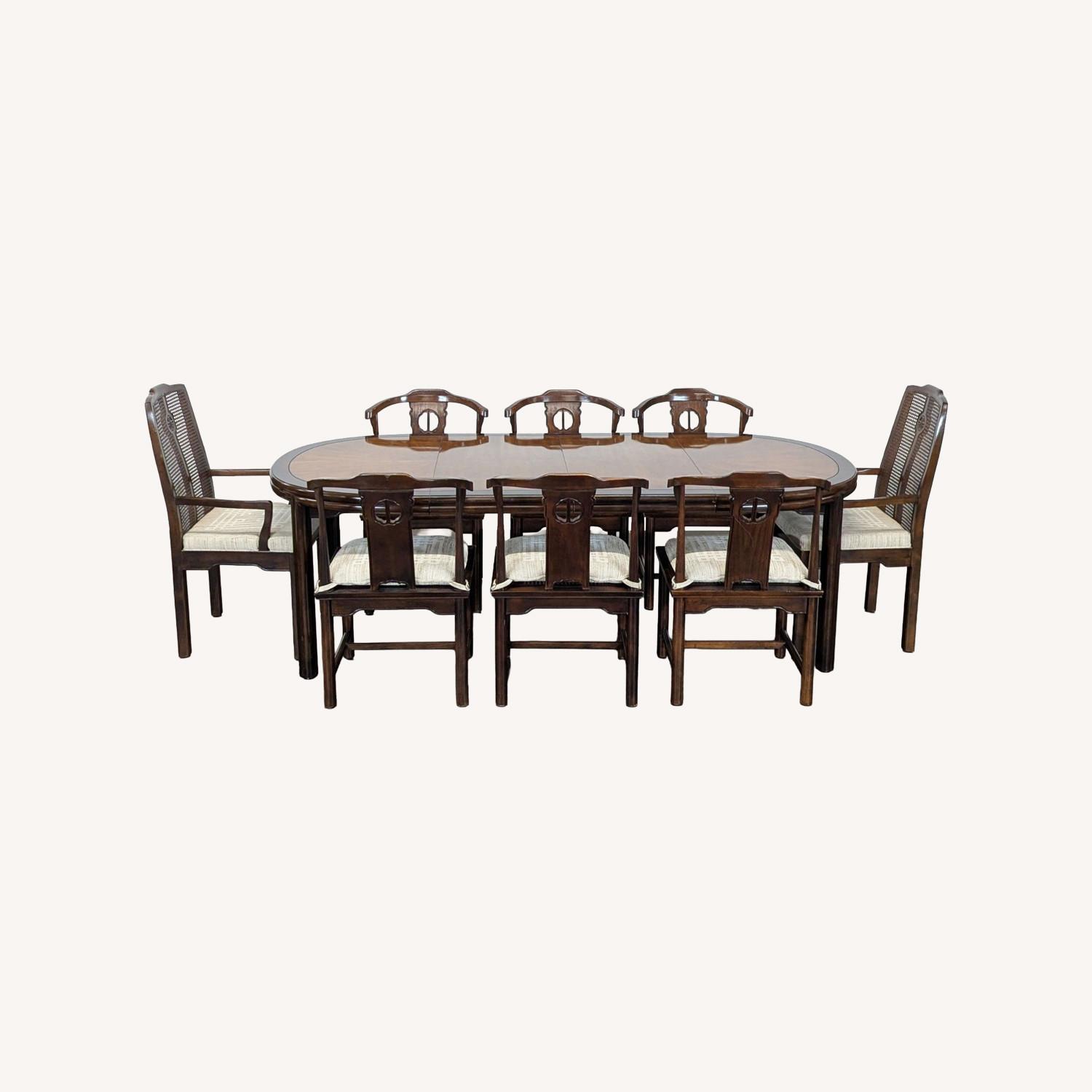 Drexel Chinoiserie Style Oval Dining Table - image-0