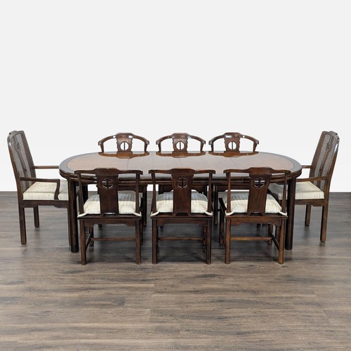 Used Drexel Chinoiserie Style Oval Dining Table  for sale on AptDeco