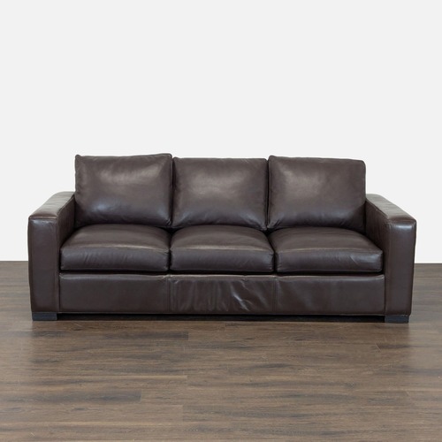 Used Room & Board Brown Leather Sleeper Sofa  for sale on AptDeco
