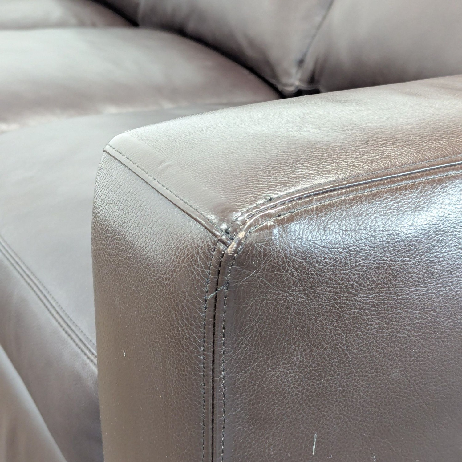 Room & Board Brown Leather Sleeper Sofa - image-9