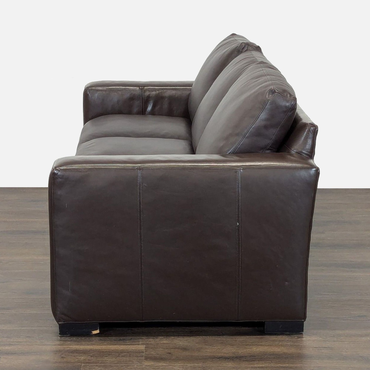 Room & Board Brown Leather Sleeper Sofa - image-6