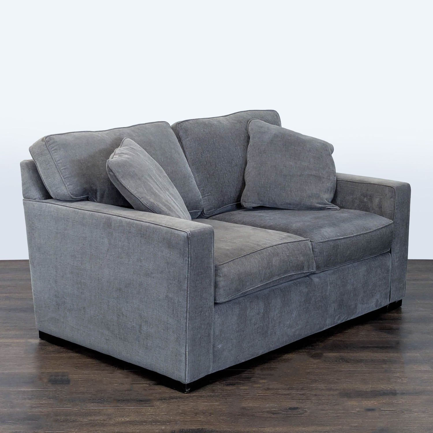 Jonathan Louis Modern Gray Loveseat  - image-3