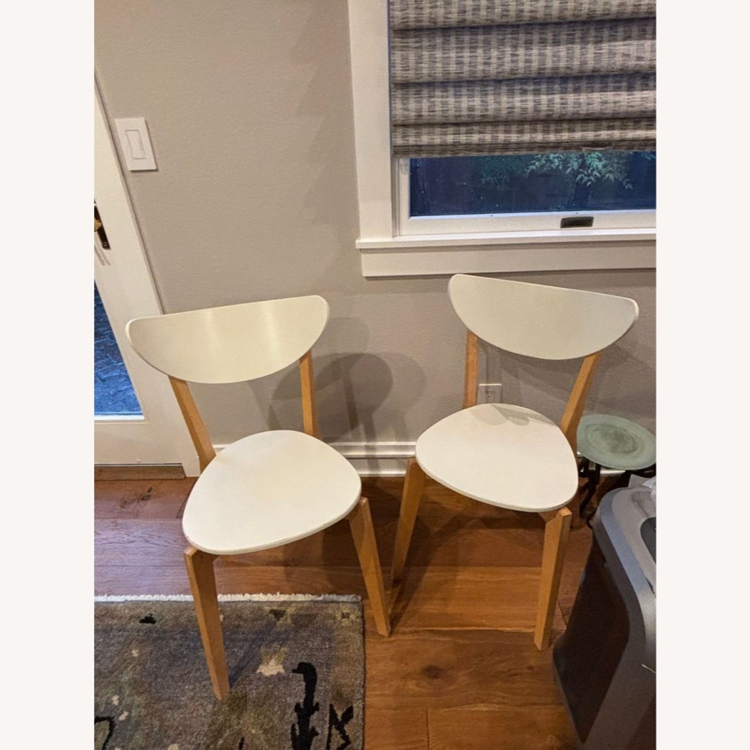 IKEA Nordmyra Modern White and Wood Dining Chair - image-1