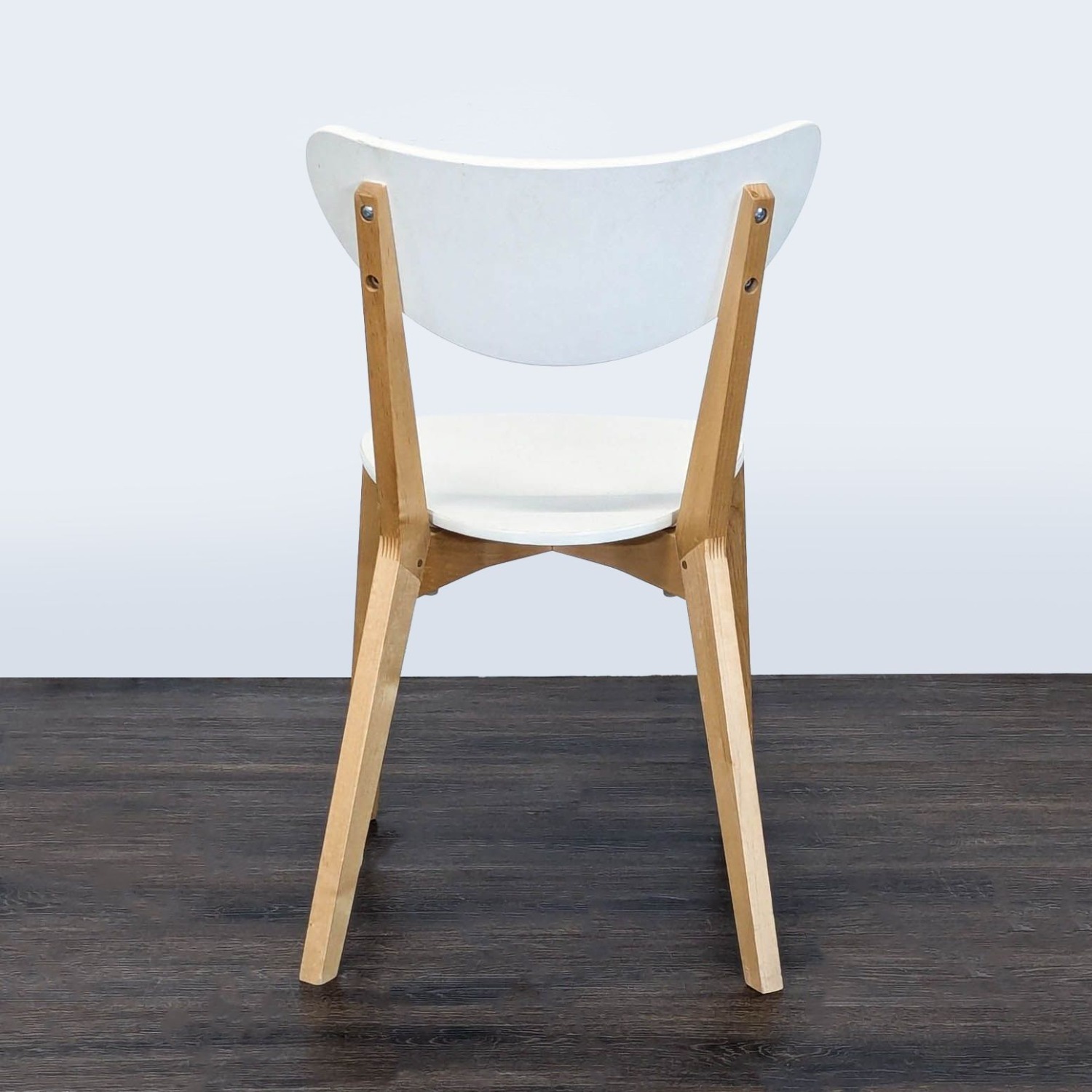 IKEA Nordmyra Modern White and Wood Dining Chair - image-4