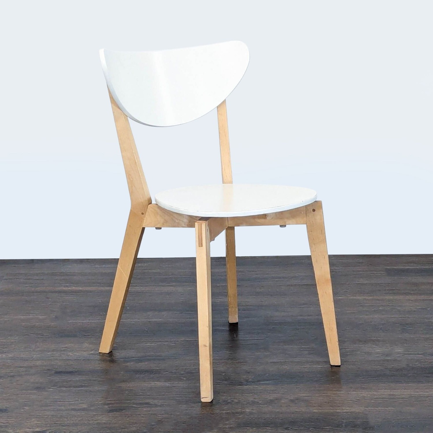 IKEA Nordmyra Modern White and Wood Dining Chair - image-2