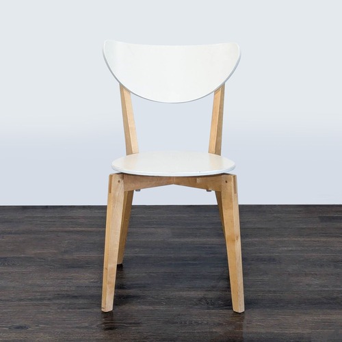 Used IKEA Nordmyra Modern White and Wood Dining Chair for sale on AptDeco