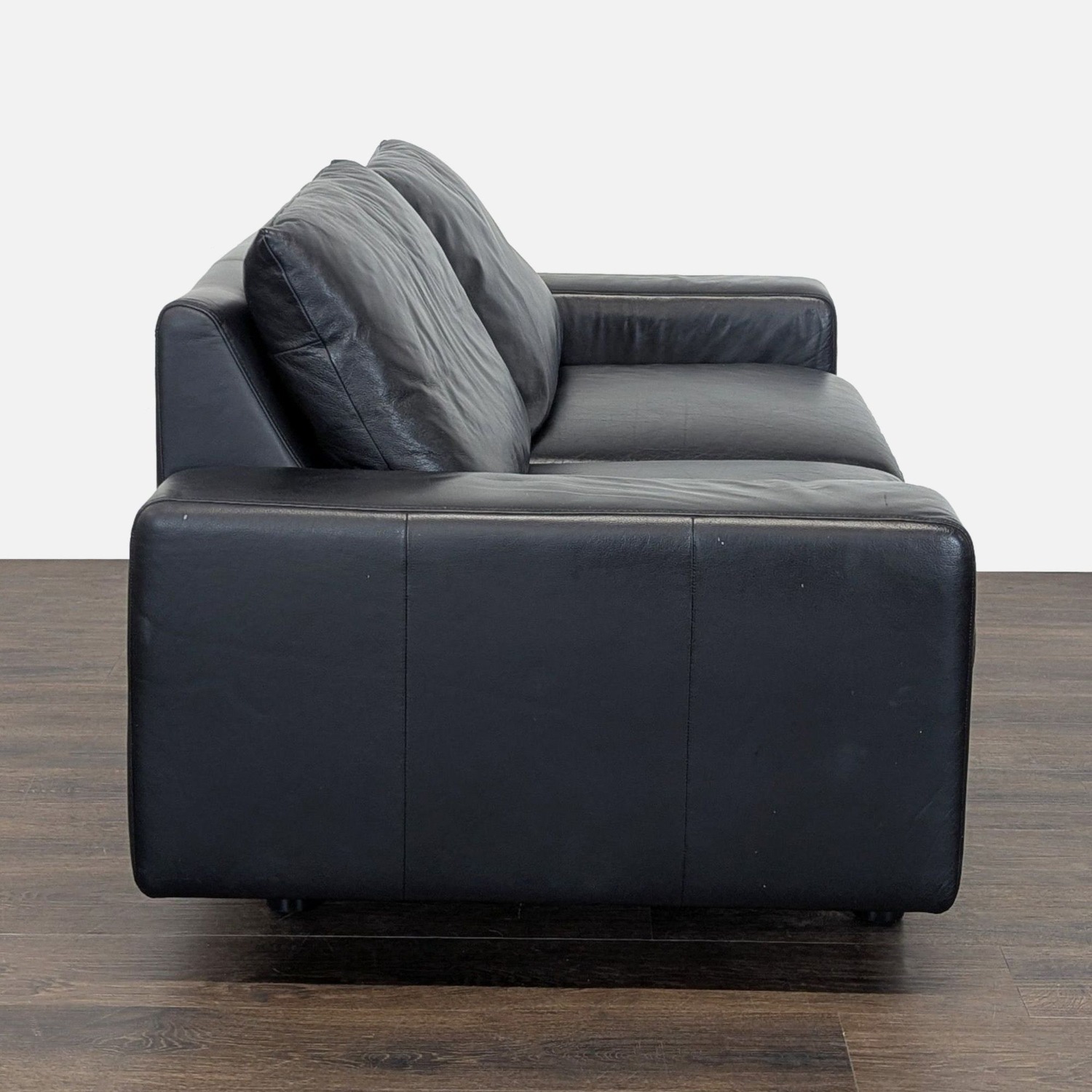 Ekornes Batick Stressless Black Leather Loveseat  - image-3