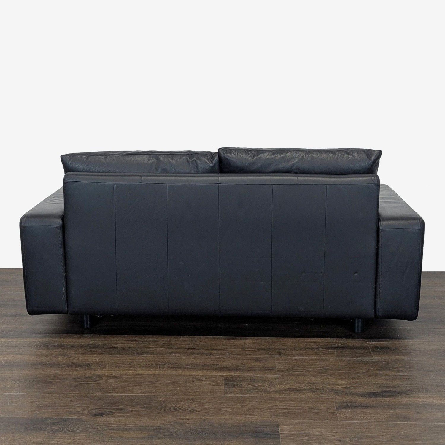 Ekornes Batick Stressless Black Leather Loveseat  - image-4