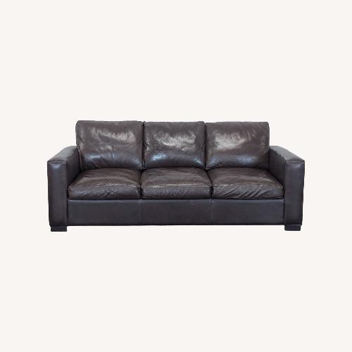 Used Room & Board Metro Dark Brown Leather Sleeper Sofa for sale on AptDeco