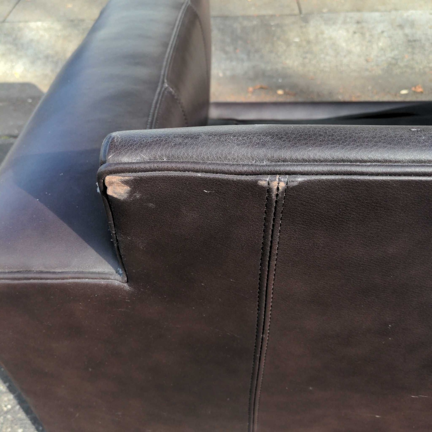 Room & Board Metro Dark Brown Leather Sleeper Sofa - image-2